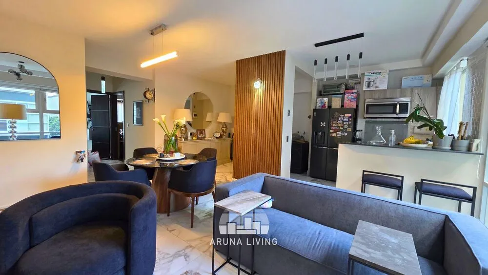 Sala, comedor y cocina